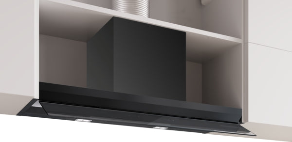 Bosch DBB97DP60B Series 6, Integrated Design Hood, 90 cm, clear glass black printed, Matt black-1
