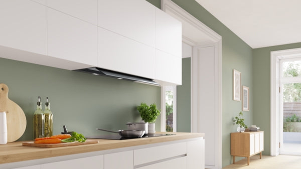 Bosch DBB97DP60B Series 6, Integrated Design Hood, 90 cm, clear glass black printed, Matt black-6