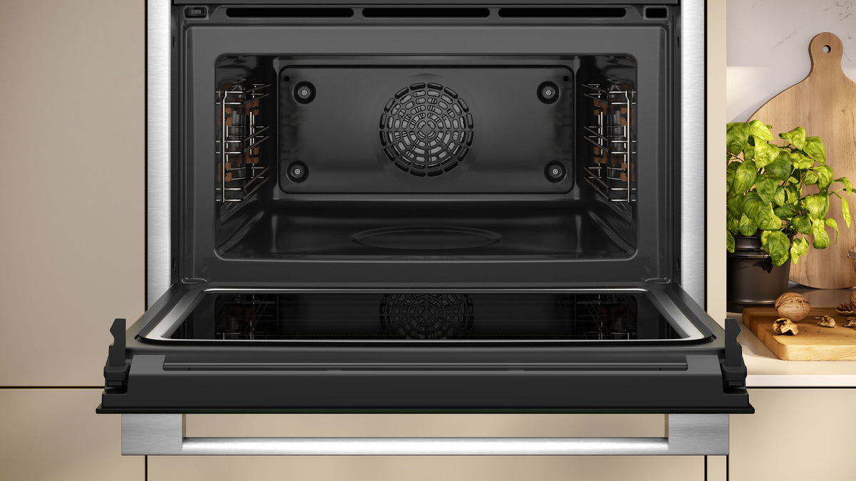 N 70, Built-in compact oven with microwave function, 60 x 45 cm, Stainless steel product photo (27838555_C24MR21N0B_PGA2_def.jpg)