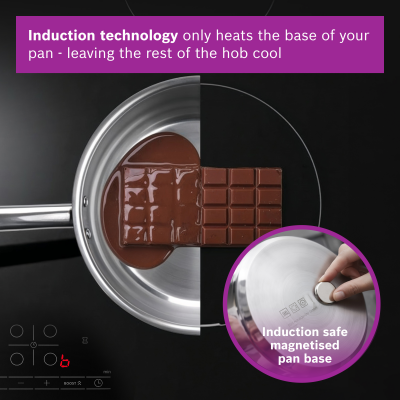 Bosch PIE631BB5E Series 4, Induction hob, 60 cm, surface mount without frame-3