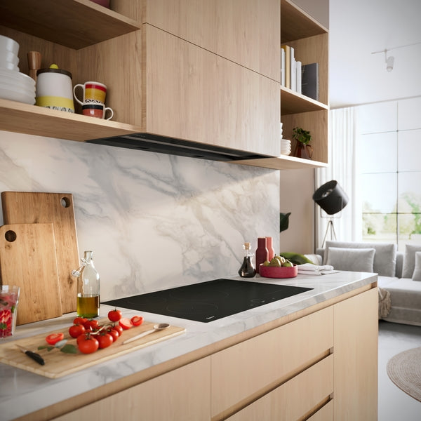 N 90, Integrated Design Hood, 80 cm, clear glass black printed, Matt black-12