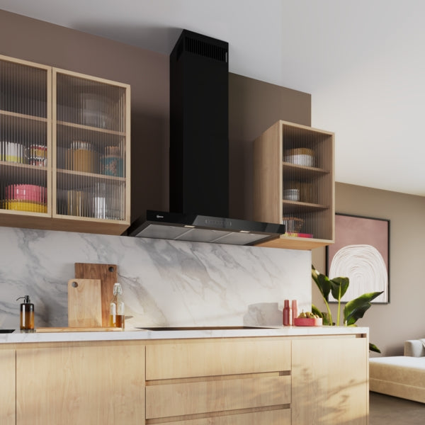 N 70, Wall-mounted cooker hood, 90 cm, Matt black-6