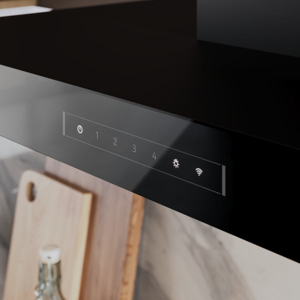 N 70, Wall-mounted cooker hood, 90 cm, Matt black-10