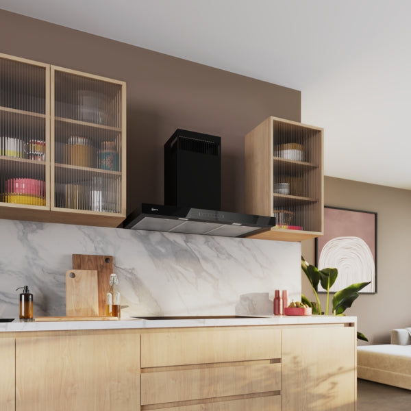 N 70, Wall-mounted cooker hood, 90 cm, Matt black-13