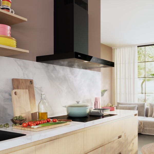 N 70, Wall-mounted cooker hood, 90 cm, Matt black-11