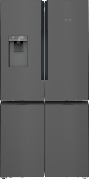 N 70, Multi Door American Fridge Freezer, 183 x 90.5 cm, Brushed black steel anti-fingerprint, Total No Frost-1