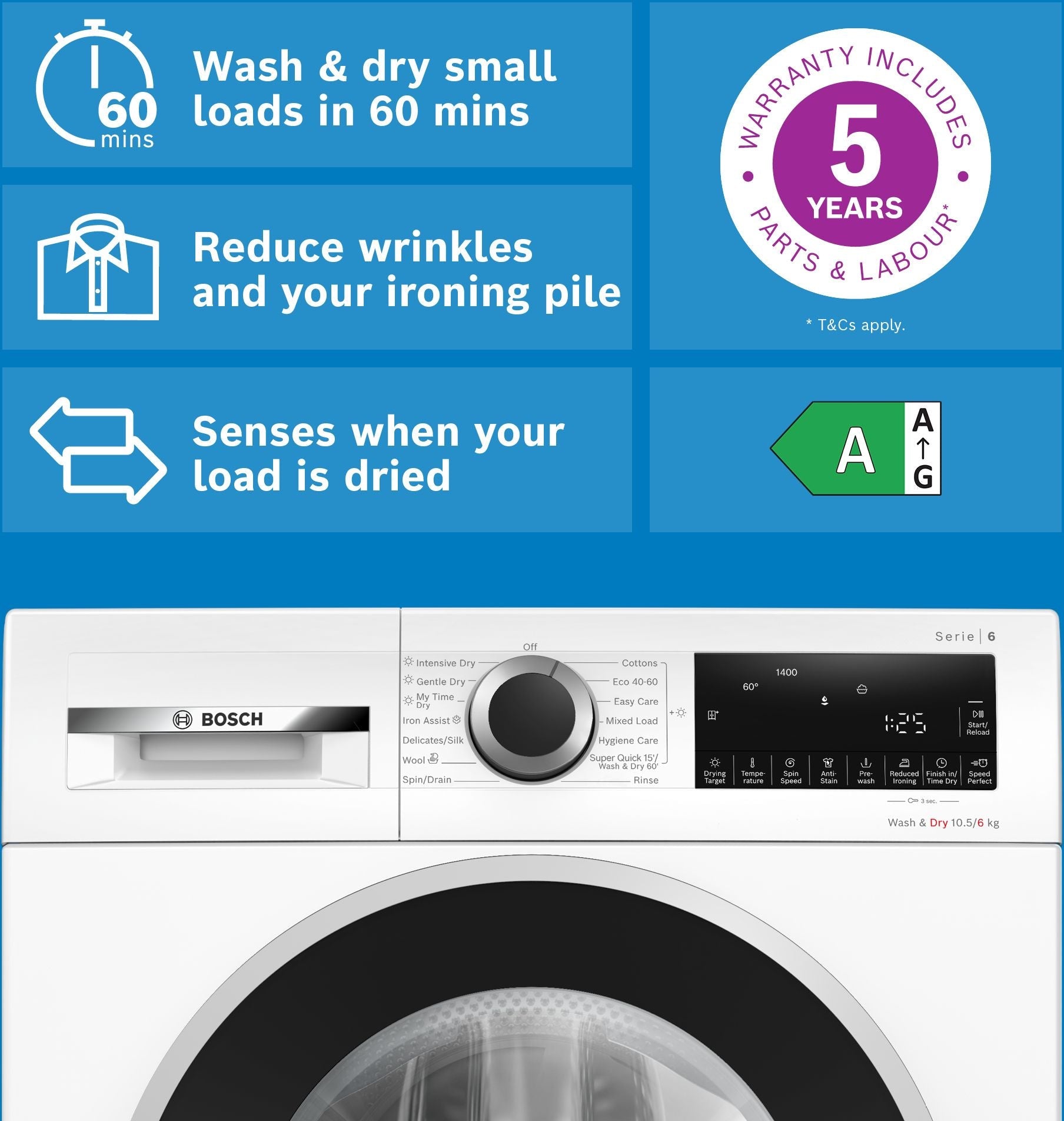 Bosch Washer dryers Series 6 WNG25401GB