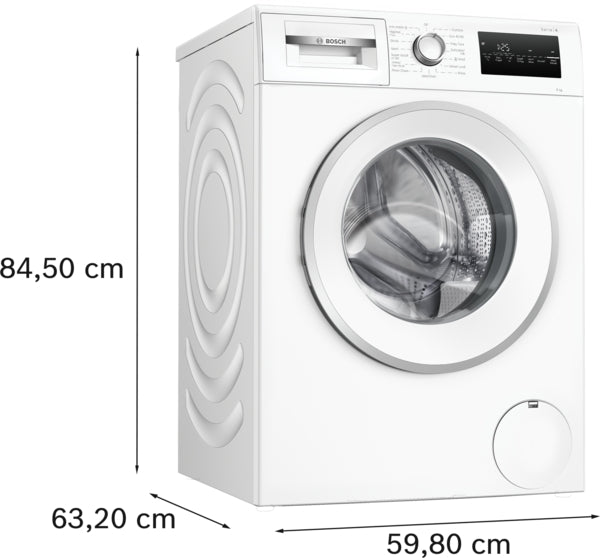Bosch Series 4 WAN28254GB Freestanding Washing Machine, 8kg Load, 1400rpm Spin, White-8