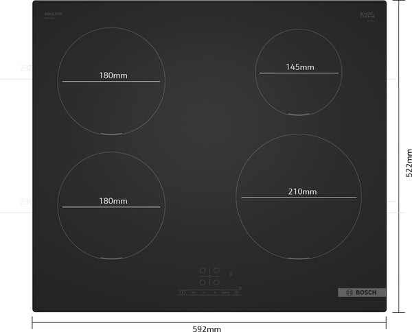 Bosch PIE61ABB5E Series 4 Induction Hob-9