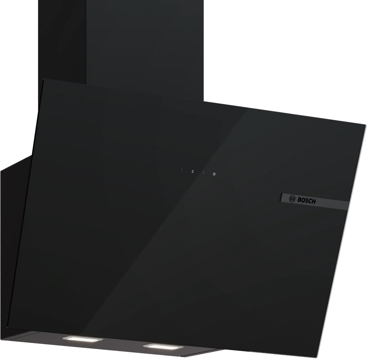 Bosch DWK65DF61B Series 4 60cm black glass wall-mounted cooker hood