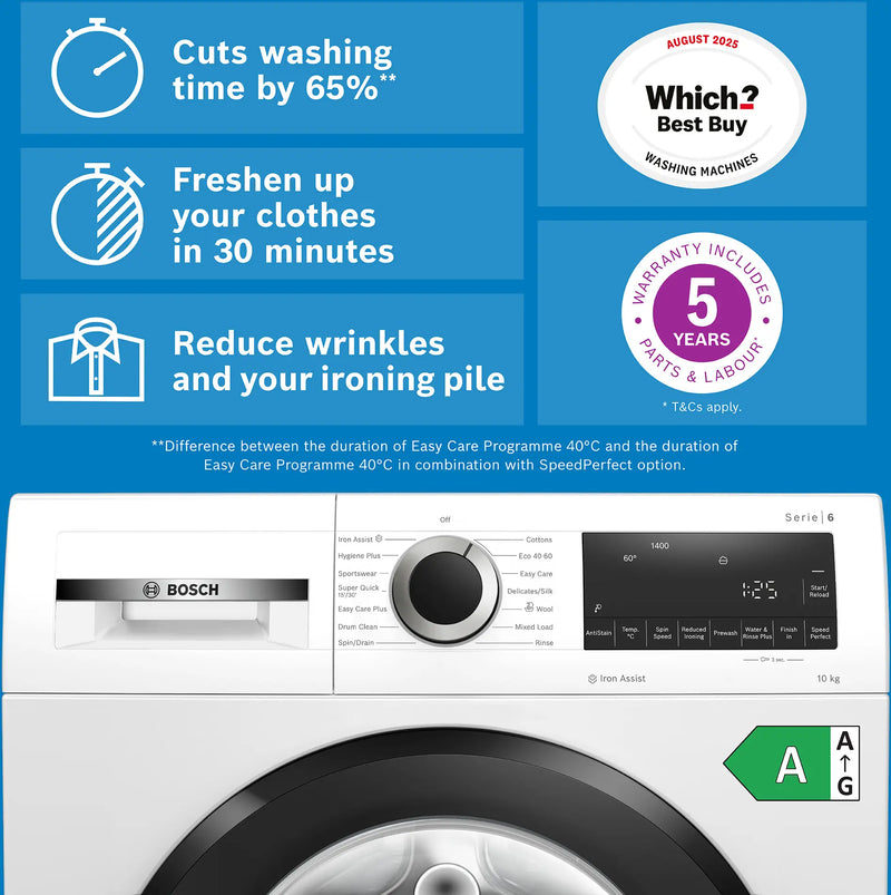 Bosch WGG254Z1GB Series 6 Washing machine, front loader 10 kg max. 1400 rpm-7