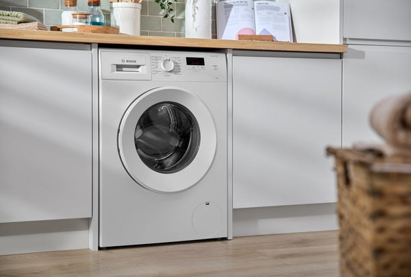 Bosch Series 2 WGE03408GB Freestanding Washing Machine, 8kg Load, 1400rpm Spin, White