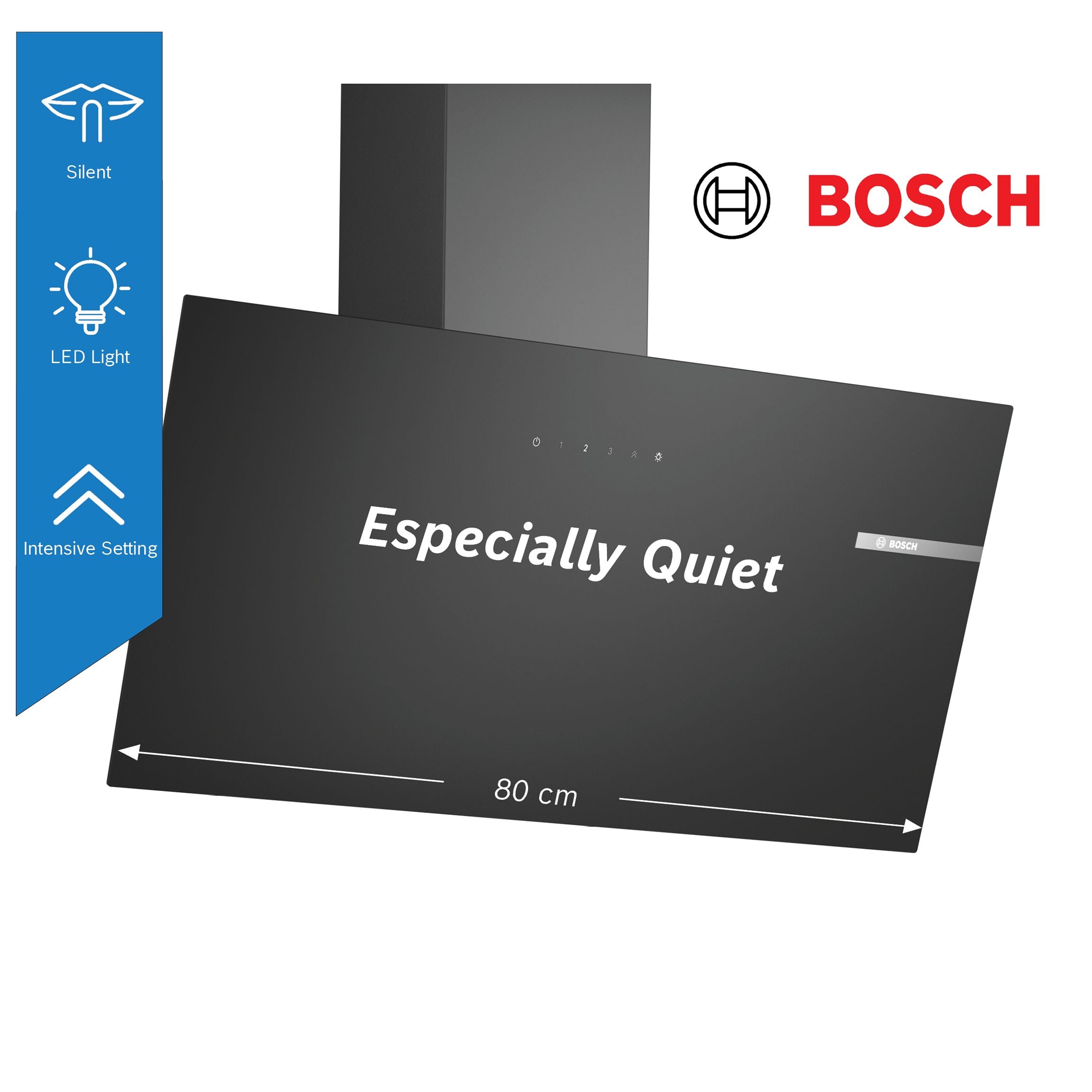 Bosch Angled Glass Chimney Hoods Series 2 DWK85DK60B