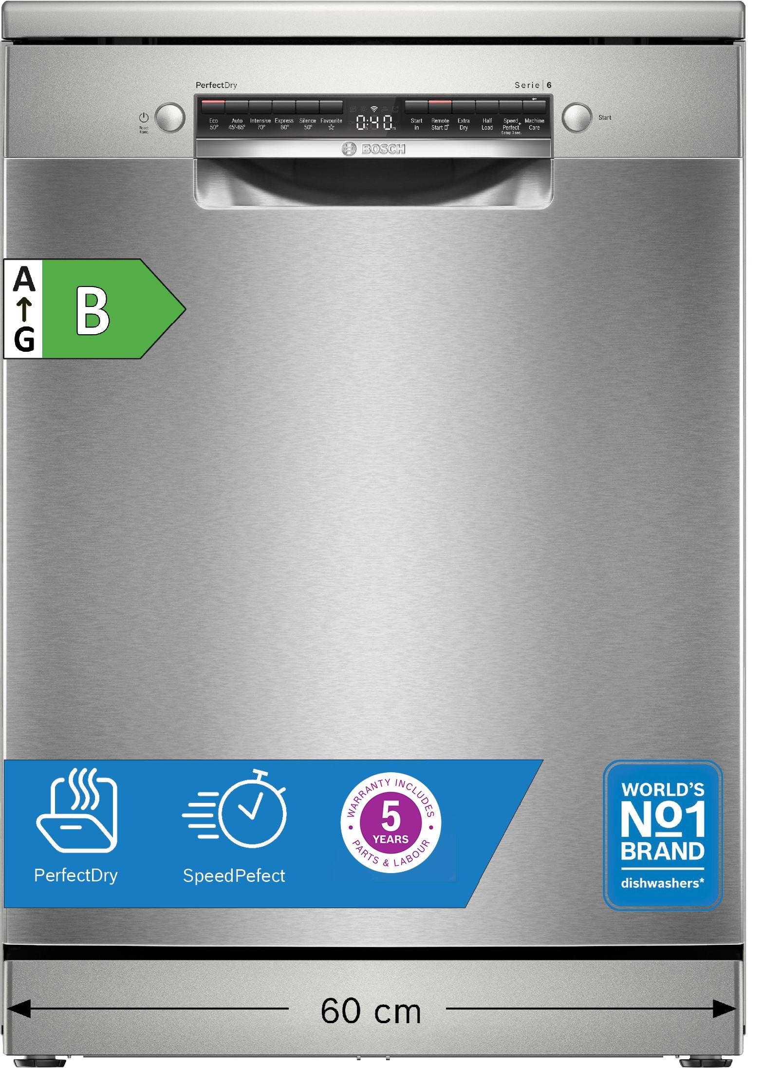 Bosch 60cm Dishwashers Series 6 SMS6ZCI10G