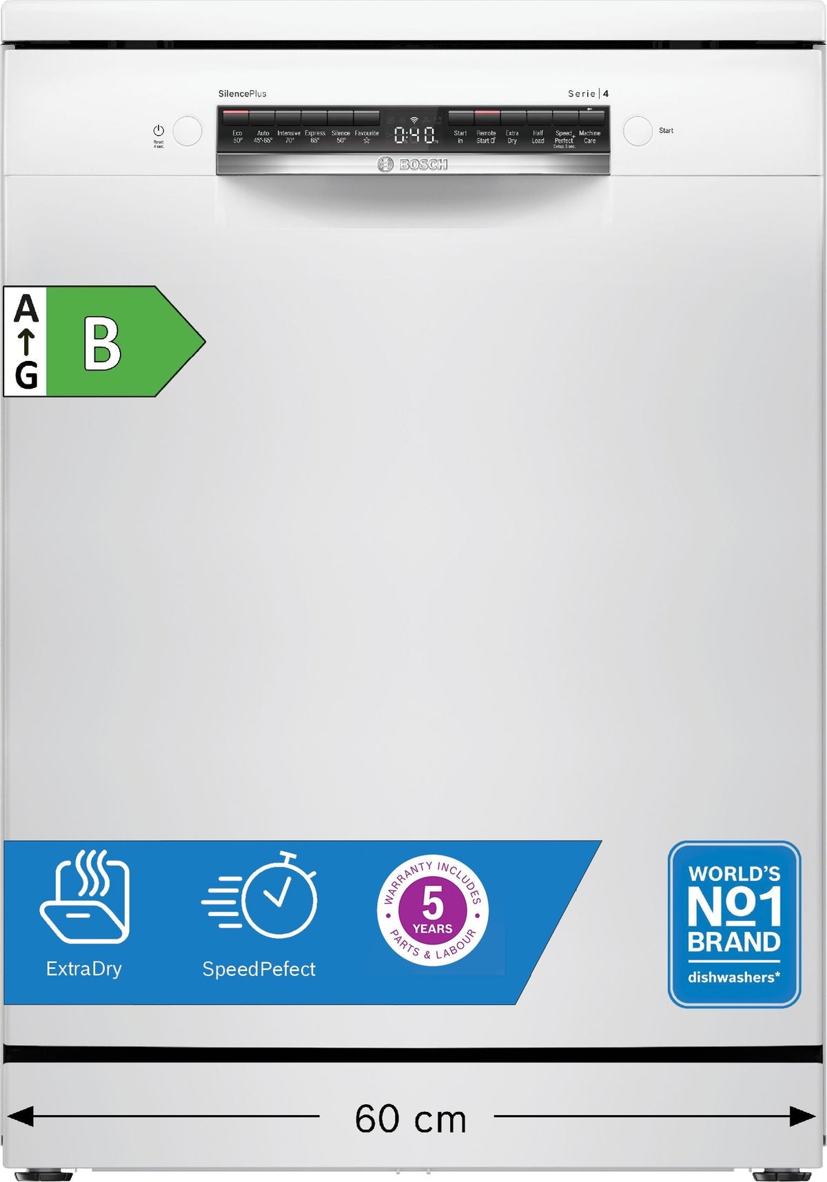 Bosch 60cm Dishwashers Series 4 SMS4EKW06G