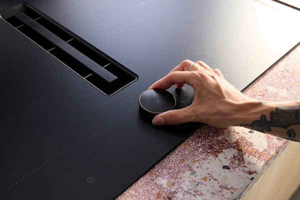 N 90, Induction hob with integrated ventilation system, 80 cm, Matt black, Flex Design-15