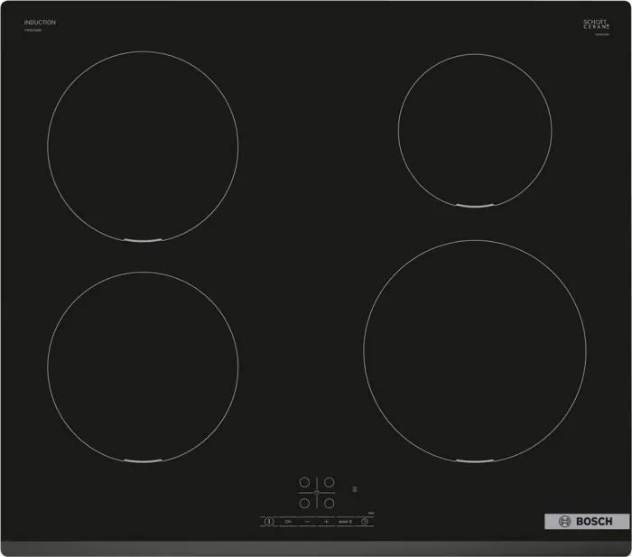 Bosch PIE631BB5E Series 4, Induction hob, 60 cm, surface mount without frame