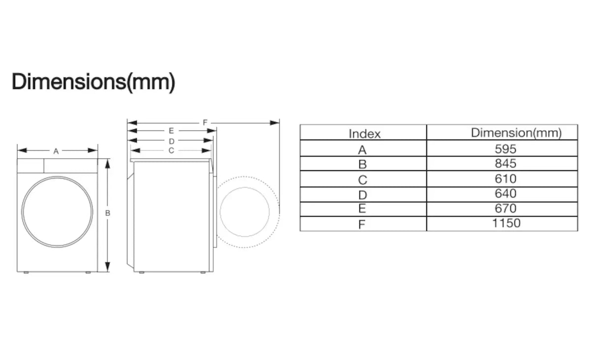 Hisense DH5S102BW 5S Freestanding tumble dryer with heating pump, 10 kg-4
