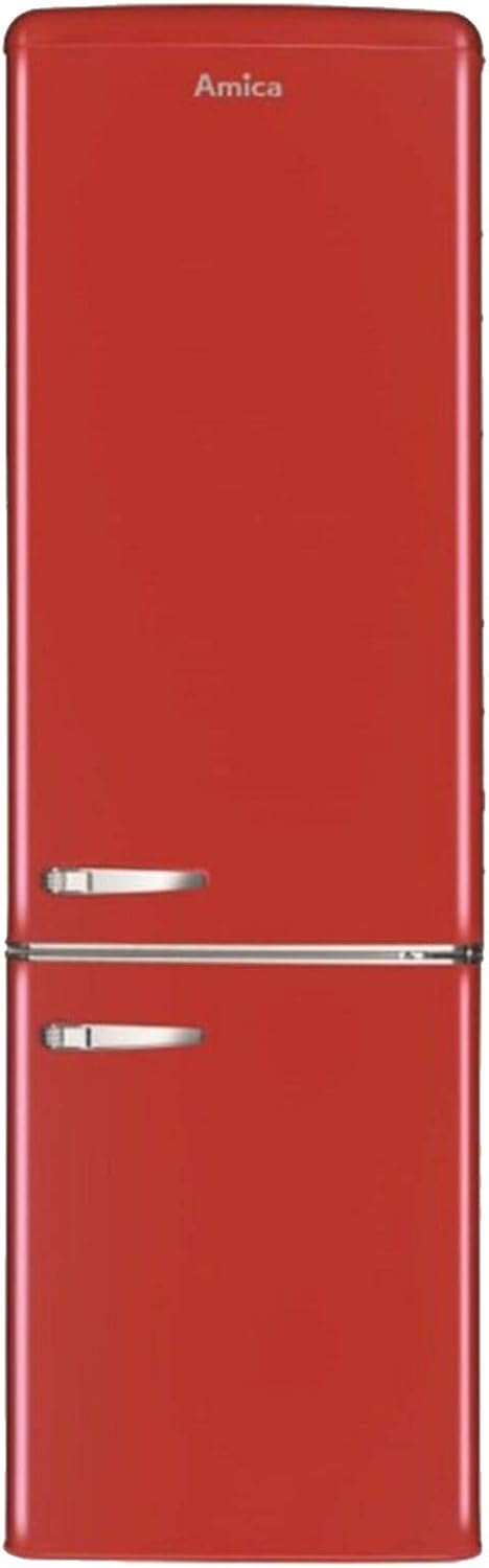 Amica FKR29653R 55cm Freestanding 60/40 Retro Fridge Freezer - Red