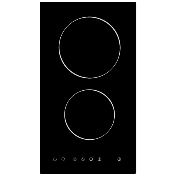 CATA 100 UBTC30FLC Domino Ceramic Hob - 2 zones