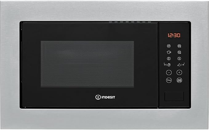 Indesit 25L 900W Built in Microwave with Grill - Stainless Steel