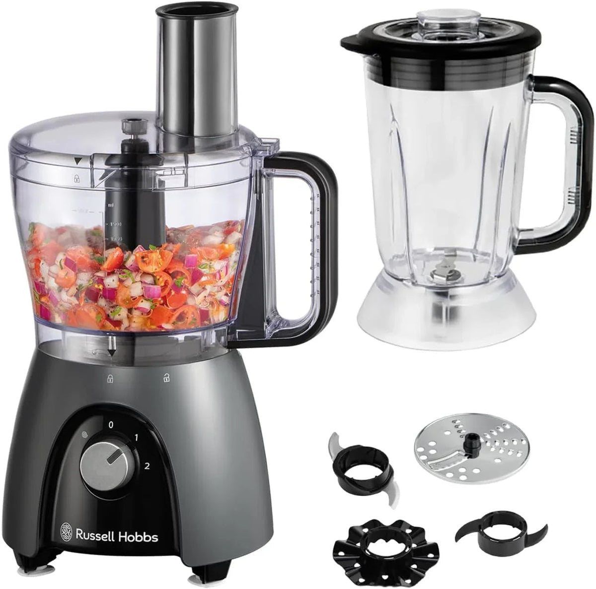 Russell Hobbs 27111 Food Processor and Blender - Matte Charcoal