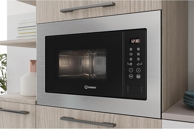 Indesit 25L 900W Built in Microwave with Grill - Stainless Steel-1