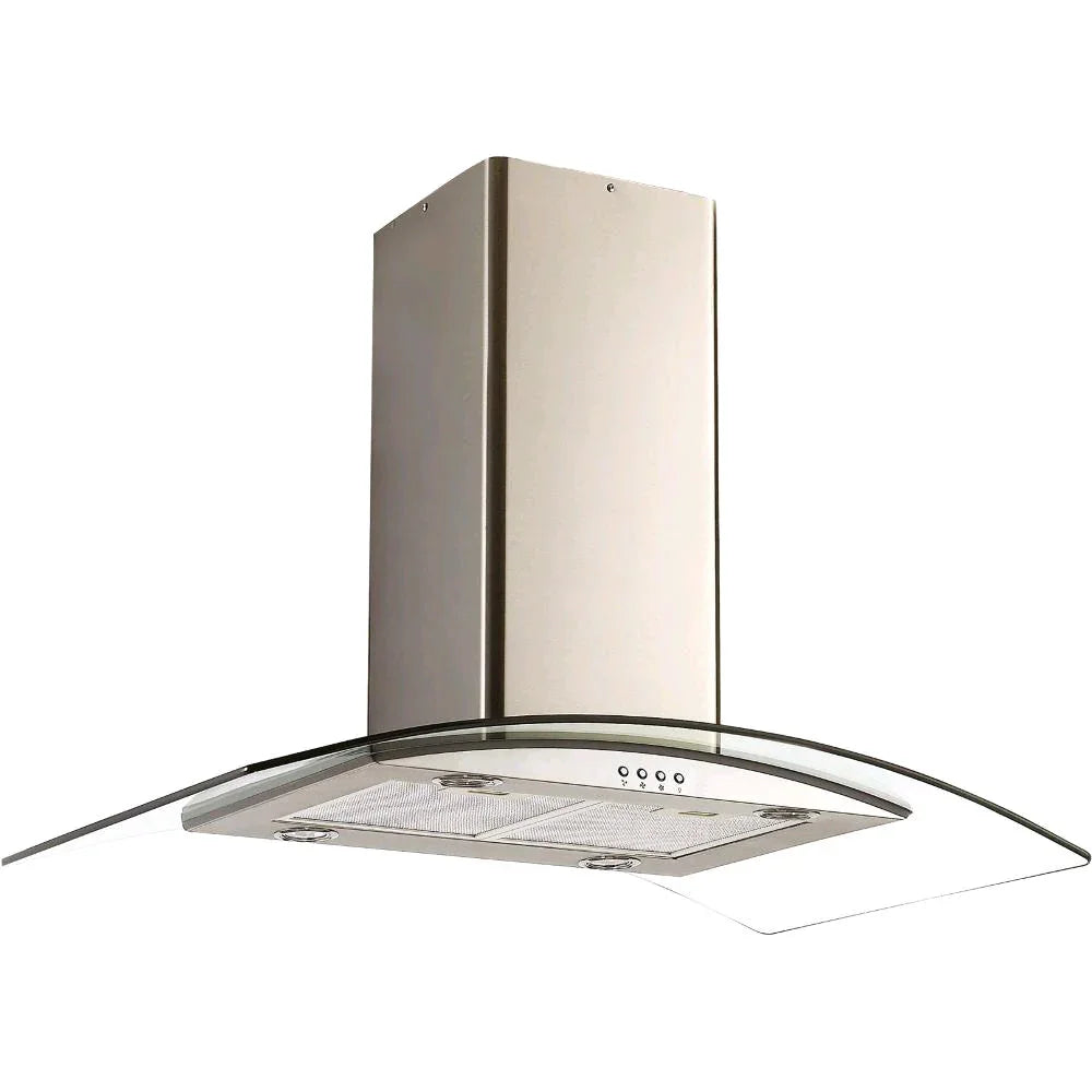 Candy CGI96NX 90cm Curved Glass Island Hood