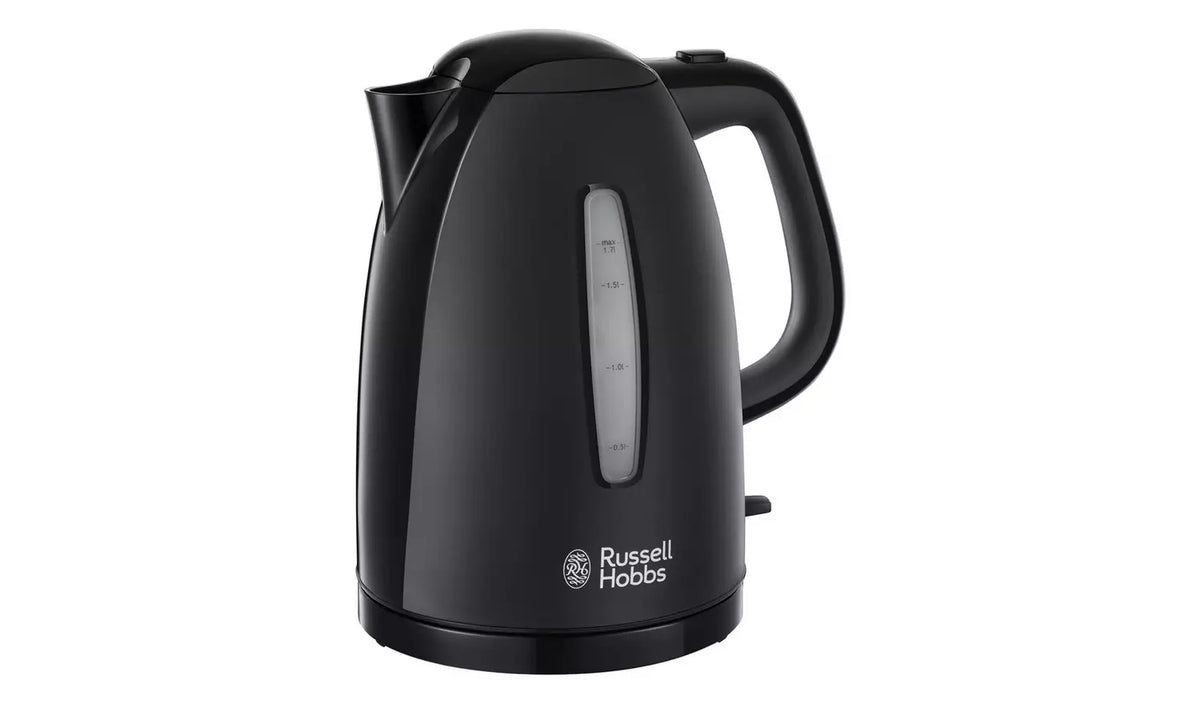 Russell Hobbs 21271 Textures Plastic Kettle, 1.7 Litre, 3KW, Black