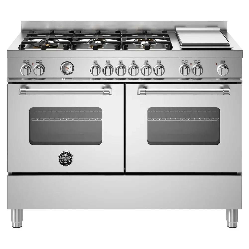 Bertazzoni MAS126G2EXT 120cm Masters Twin Cavity Dual Fuel Range Cooker - Stainless steel
