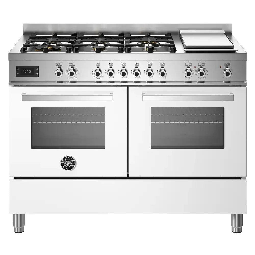 Bertazzoni PRO126G2EBIT 120cm Professional Twin Cavity Dual Fuel Range Cooker - Bianco