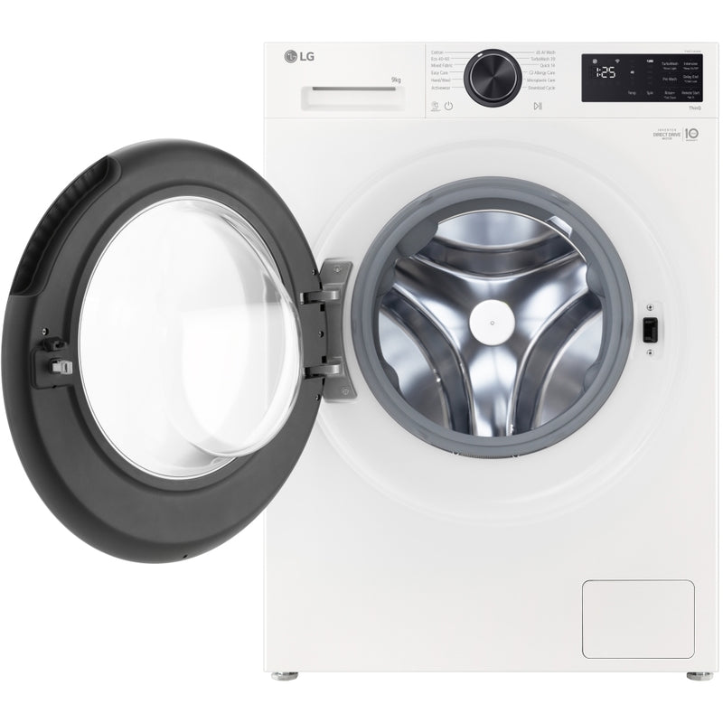 LG F2X50S9TWB Washing Machine, 9kg, 1200 Spin, White, A Rated-1