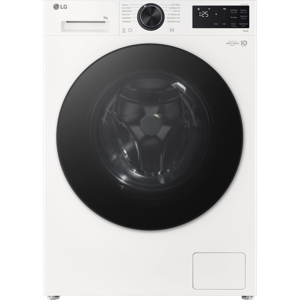 LG F2X50S9TWB Washing Machine, 9kg, 1200 Spin, White, A Rated-7