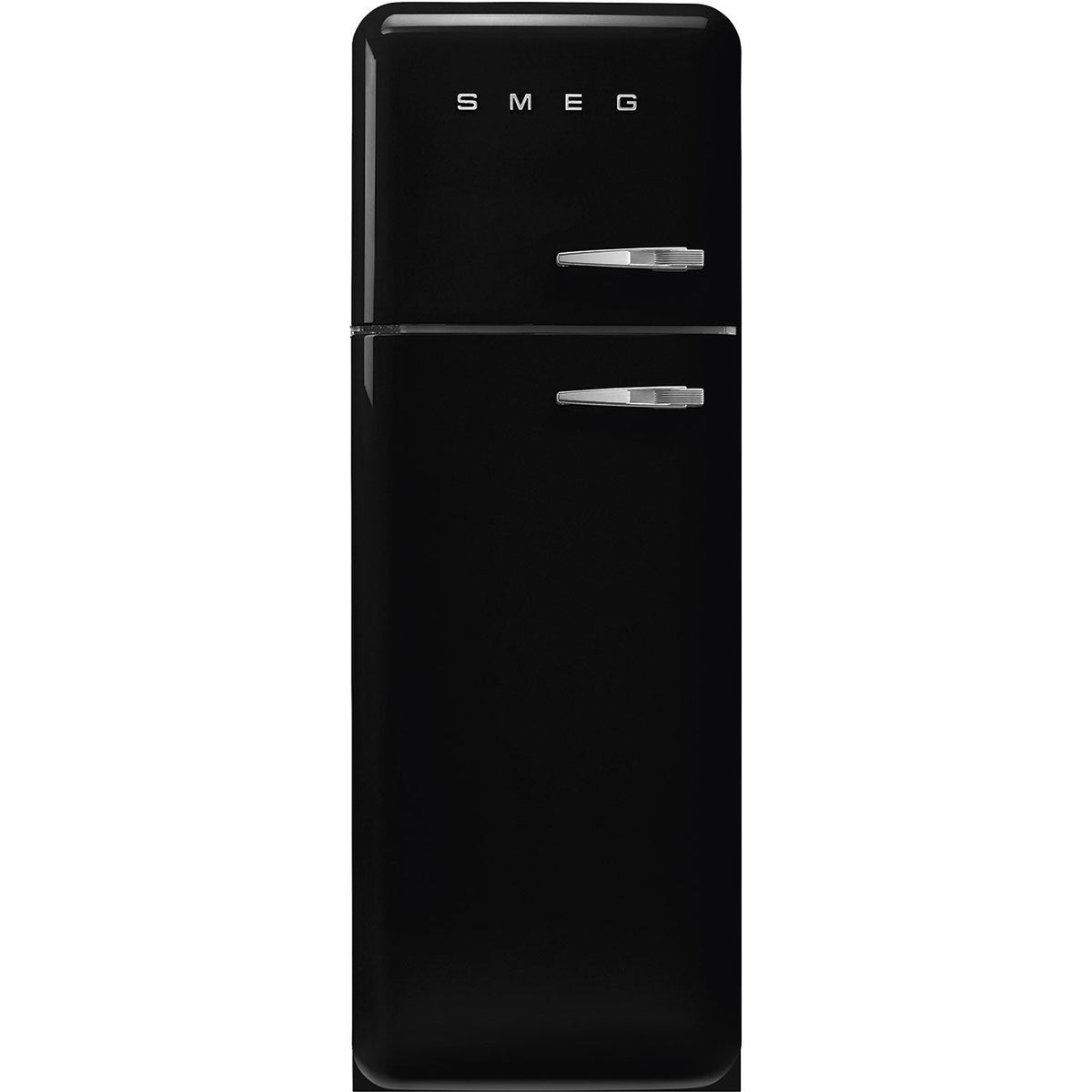 Smeg FAB30LBL6UK 50's Style Retro Fridge Freezer Left Hand Hinge - Black