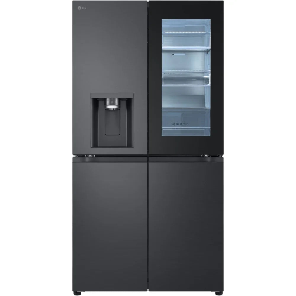 LG GMG960EVJE InstaView™ Plumbed American style fridge freezer - Matte Black [last one]