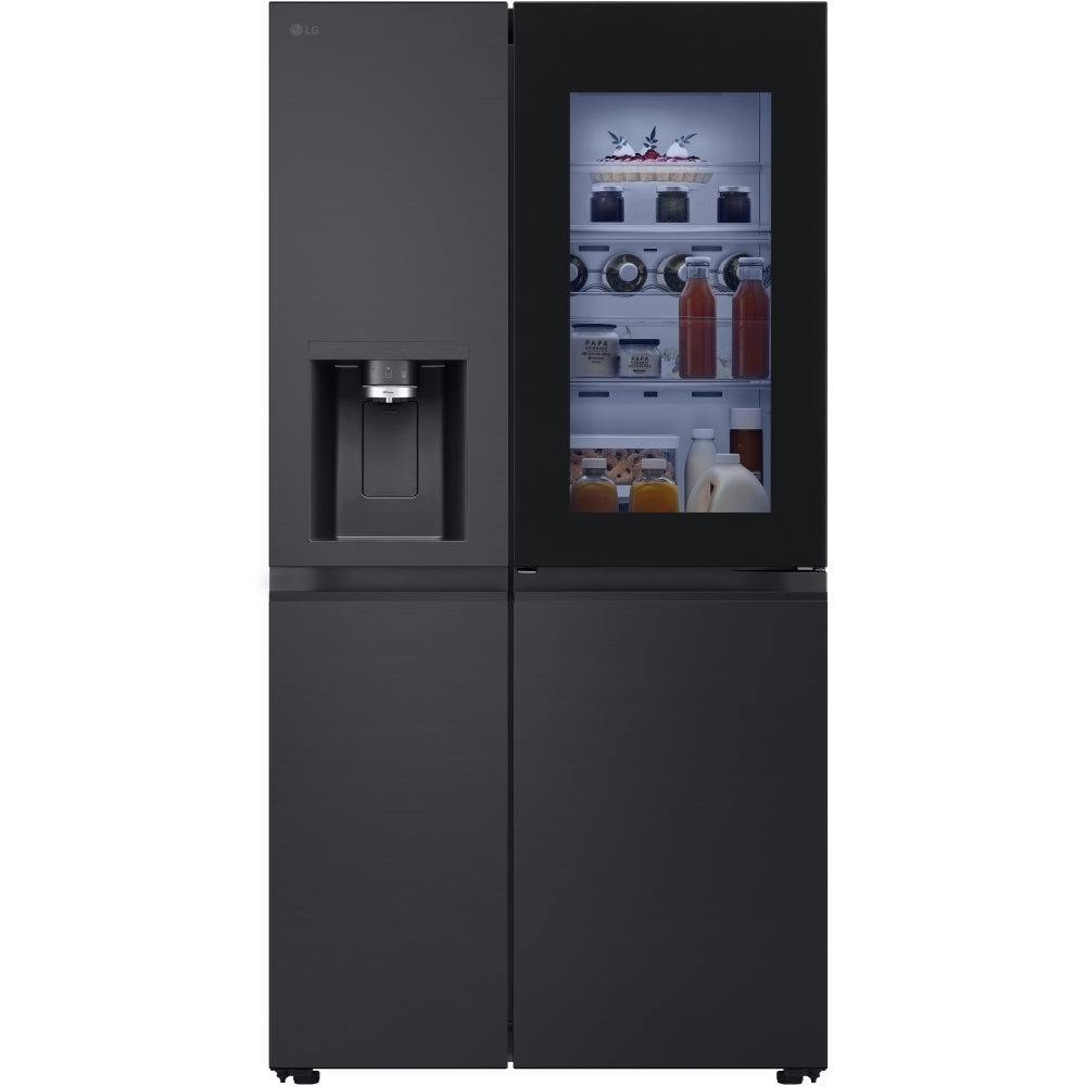 LG GSXE80EVBE InstaView™ Plumbed Ice&Water Fridge Freezer - Black