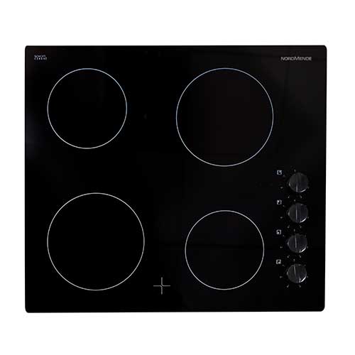 NordMende Built In Ceramic Hob 60cm 4 Zone Frameless Plastic Knobs-1