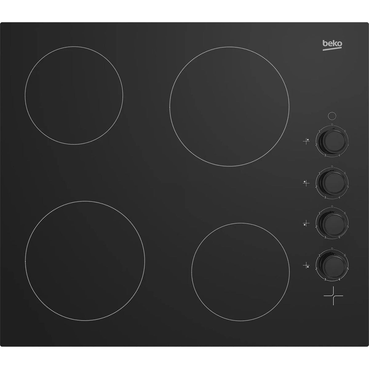Beko HIC64102 60cm Ceramic Hob with Knobs