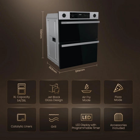 Built-Under Electric Double Oven, Stainless Steel, A Rated
