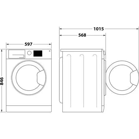 Indesit Condenser Sensor Dry Tumble Dryer - White - 8KG - B Rated - CYDC82WWGLUK-8