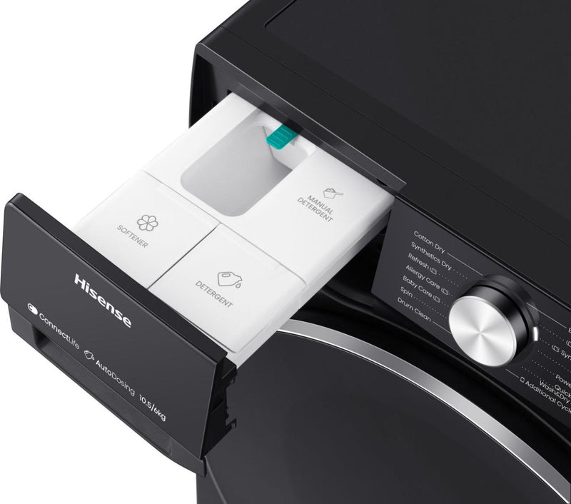 HISENSE 5S Series Auto Dosing WD5S1045BB WiFi-enabled 10.5 kg Washer Dryer - Black-5