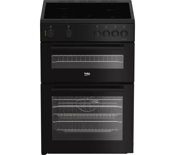 Beko KTC611K 60Cm Twin Cavity Electric Cooker-1
