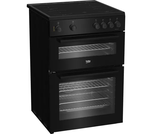 Beko KTC611K 60Cm Twin Cavity Electric Cooker