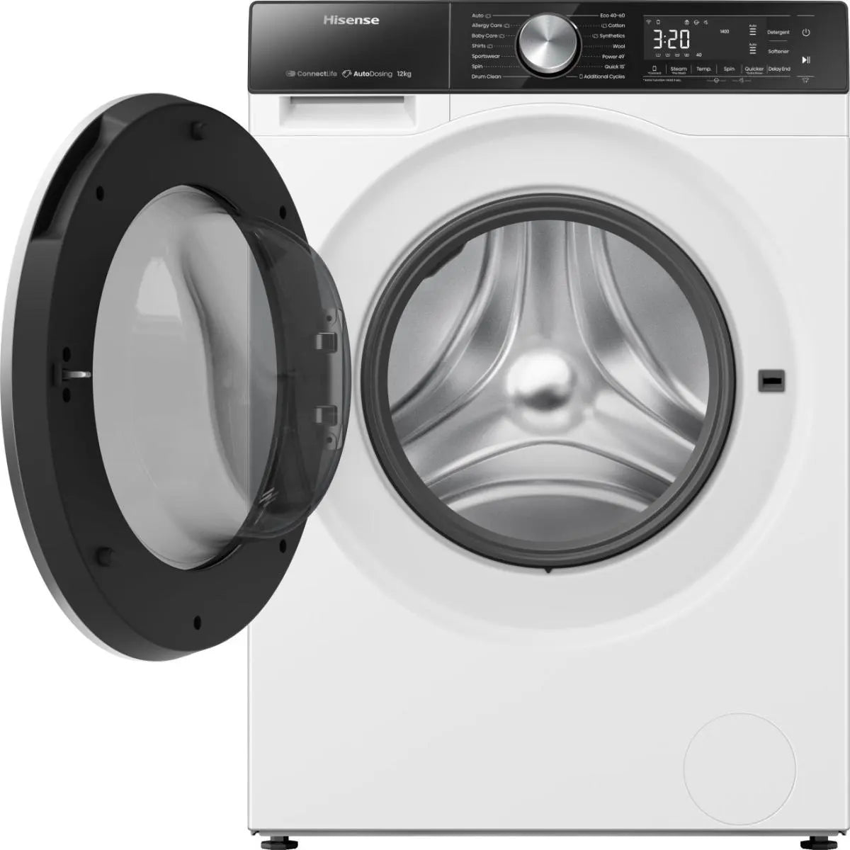 Hisense 12kg Freestanding Washing Machine 1400rpm LED Display White WF5S1245BW