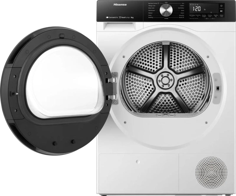 Hisense DH3S802BW3 3S Freestanding tumble dryer with heating pump, 8 kg-4