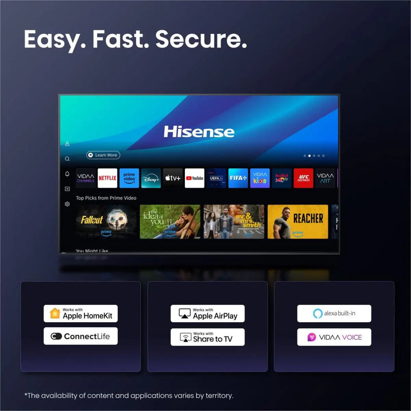 HISENSE 65A6QTUK 65" LED 4K HDR Smart TV with Freely-6