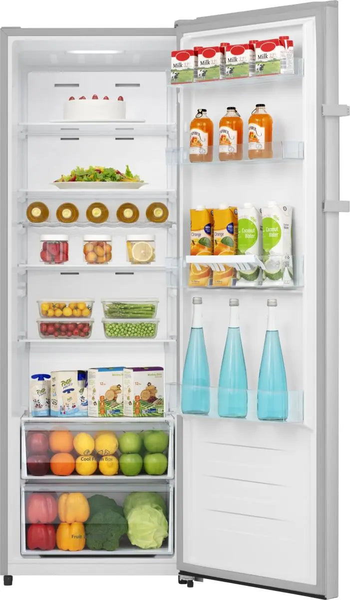 Hisense 59.5cm x 172cm Freestanding Tall Larder Fridge 322L Stainless Steel Look RL415N4ACE-4