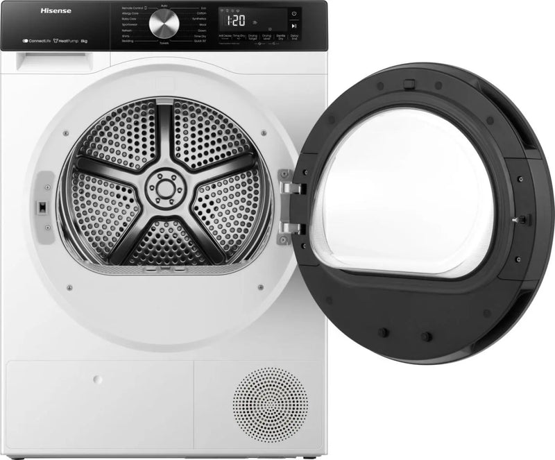 Hisense DH3S802BW3 3S Freestanding tumble dryer with heating pump, 8 kg-3