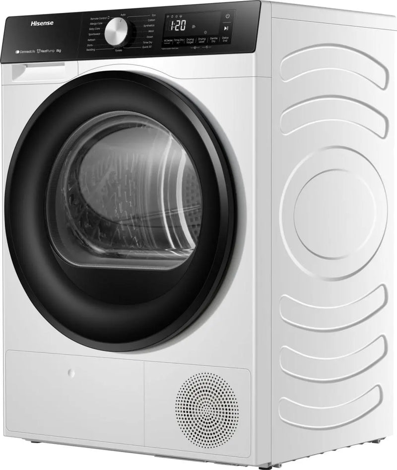 Hisense DH3S802BW3 3S Freestanding tumble dryer with heating pump, 8 kg-6