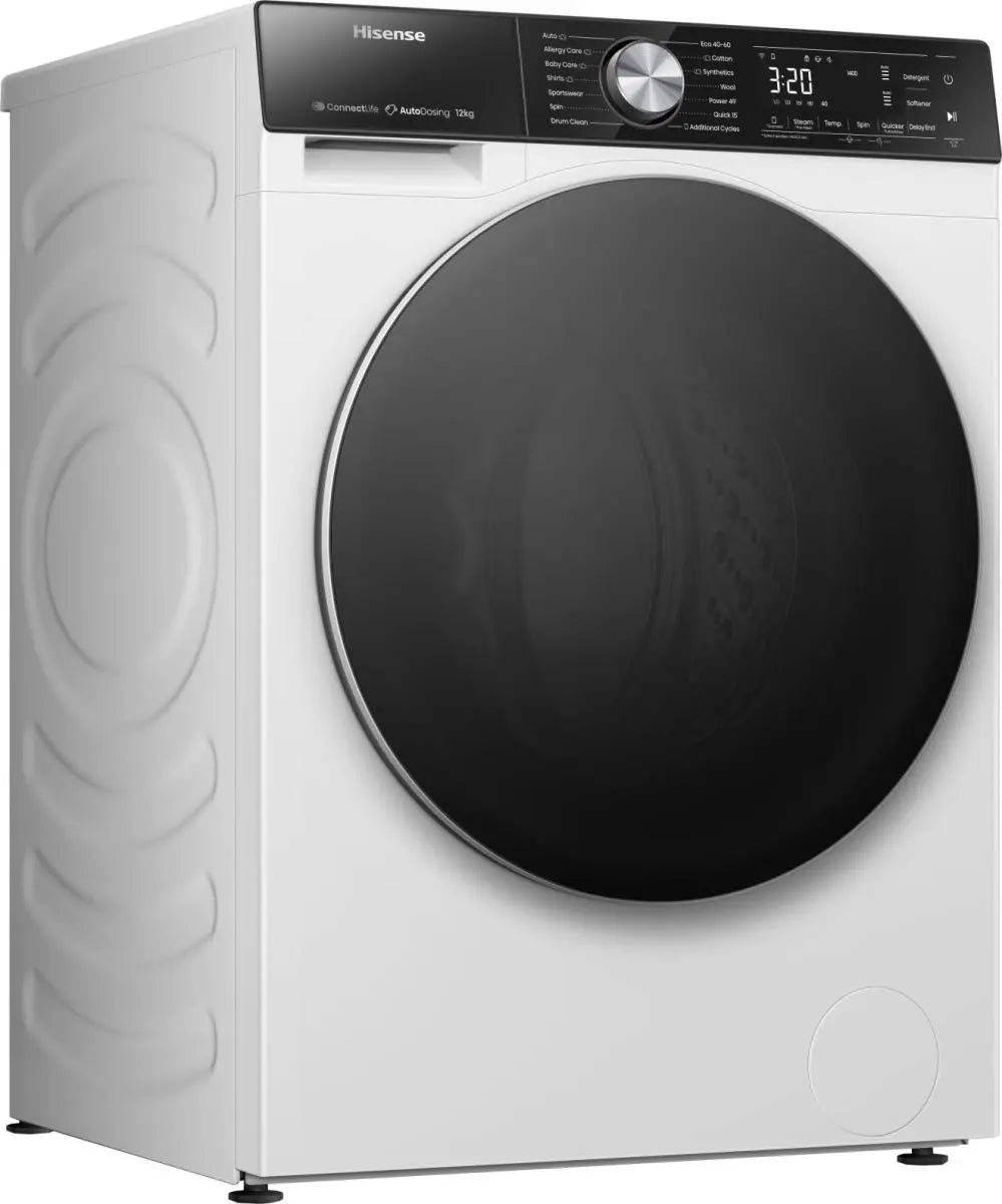 Hisense 12kg Freestanding Washing Machine 1400rpm LED Display White WF5S1245BW-3